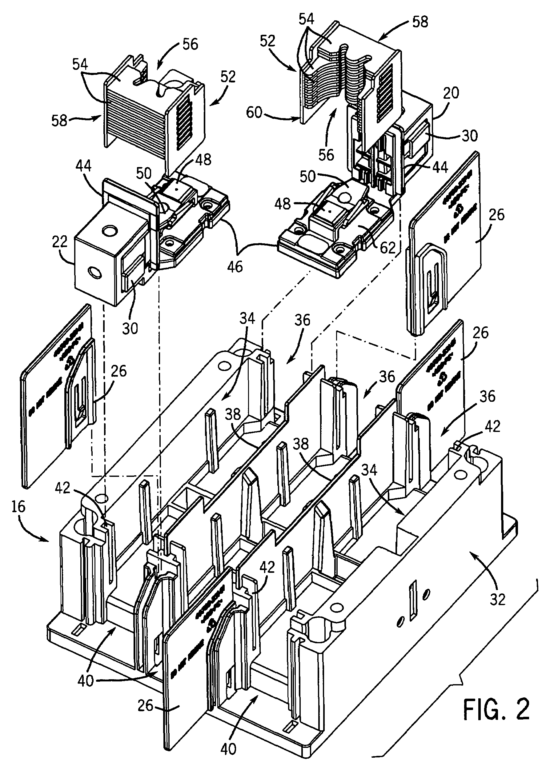 Gas diverter for an electrical switching device