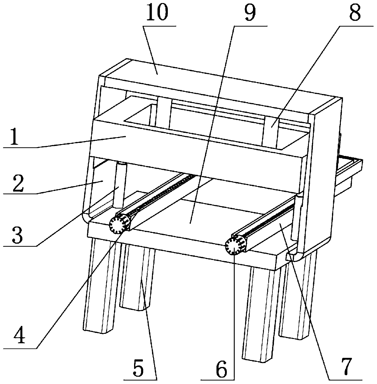 Gluing device for plywood processing