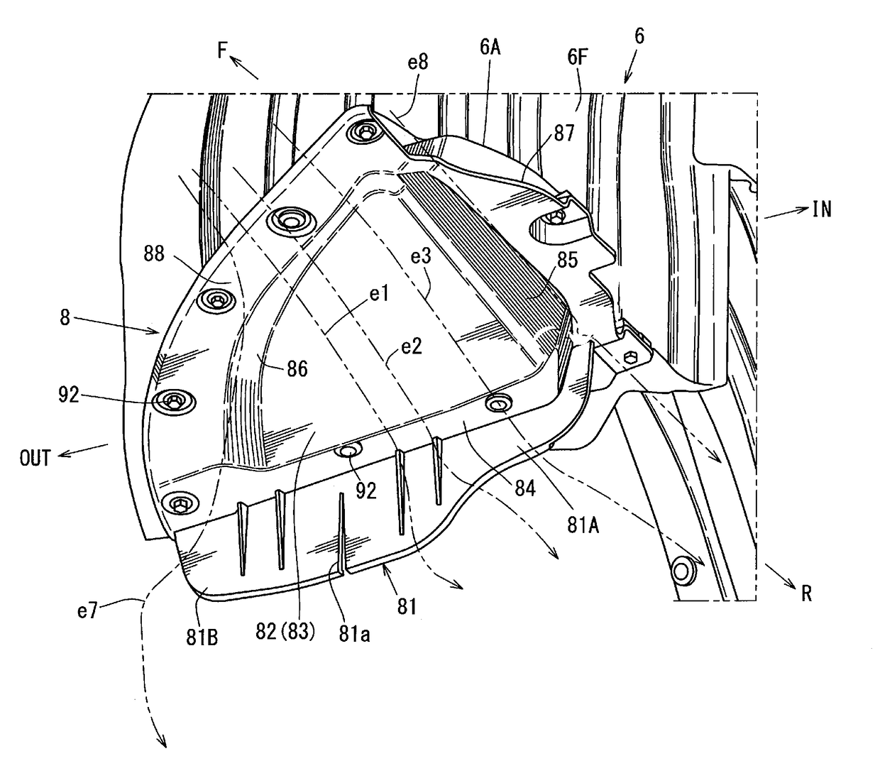 Underfloor structure of automotive vehicle