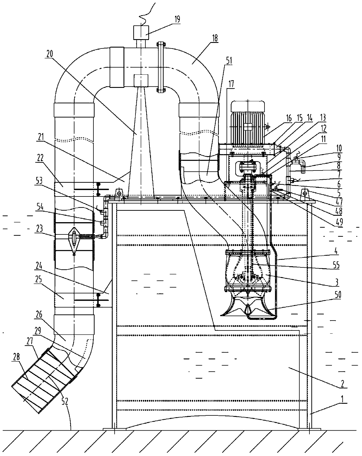 Forced circulation pump set equipment for water treatment system