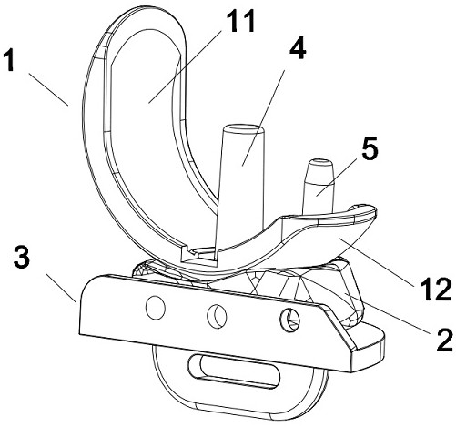 Unicondylar knee joint prosthesis capable of preventing looseness and working method thereof