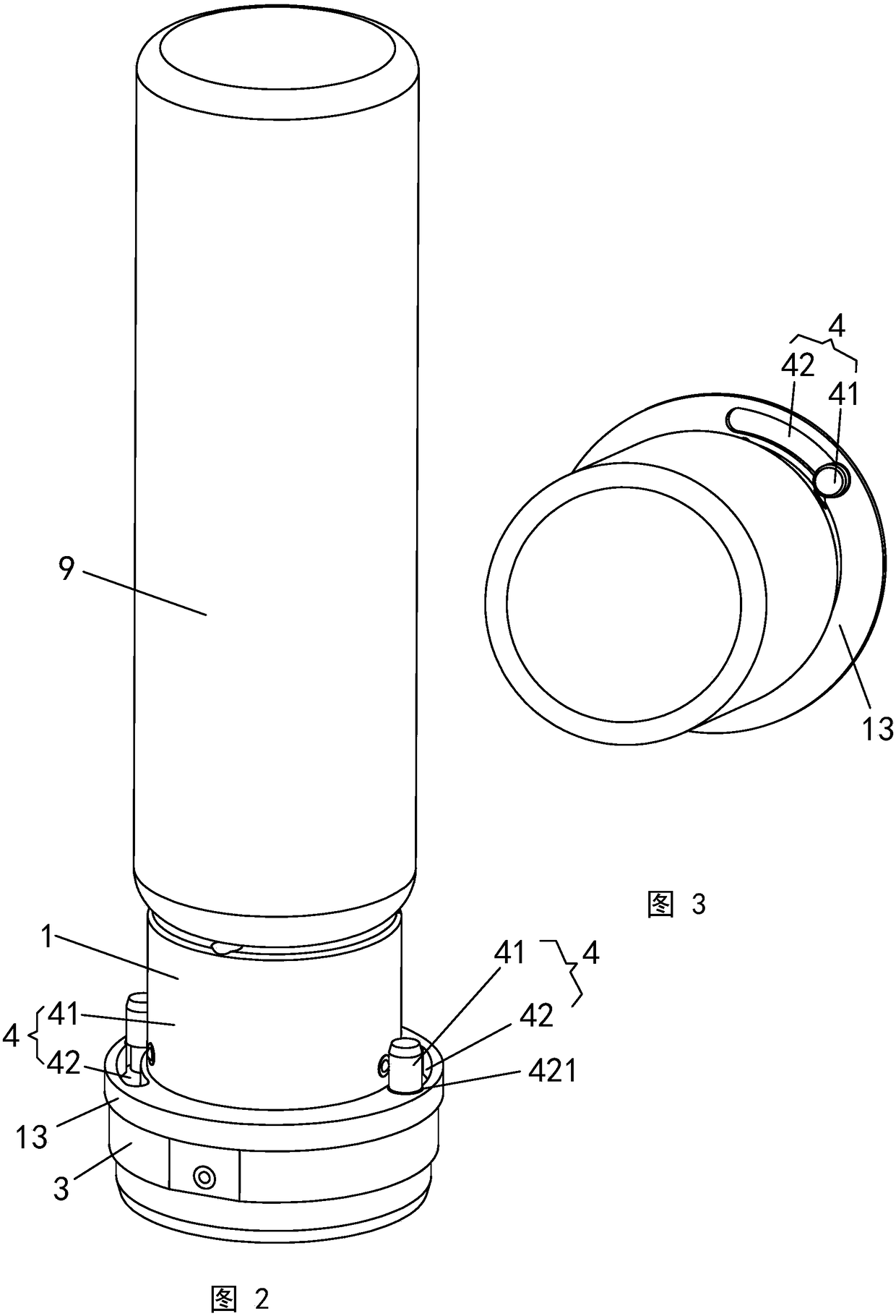 Mechanical leakage-proof quick-change device for medicine dispensing device