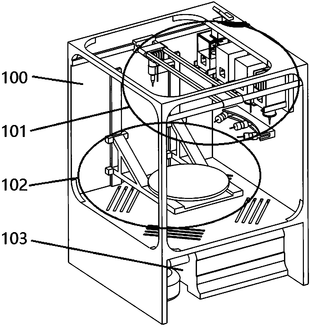 A 3D printing device and method for a tissue engineering scaffold