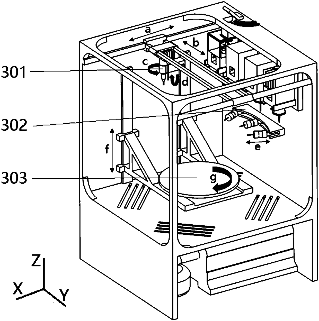 A 3D printing device and method for a tissue engineering scaffold