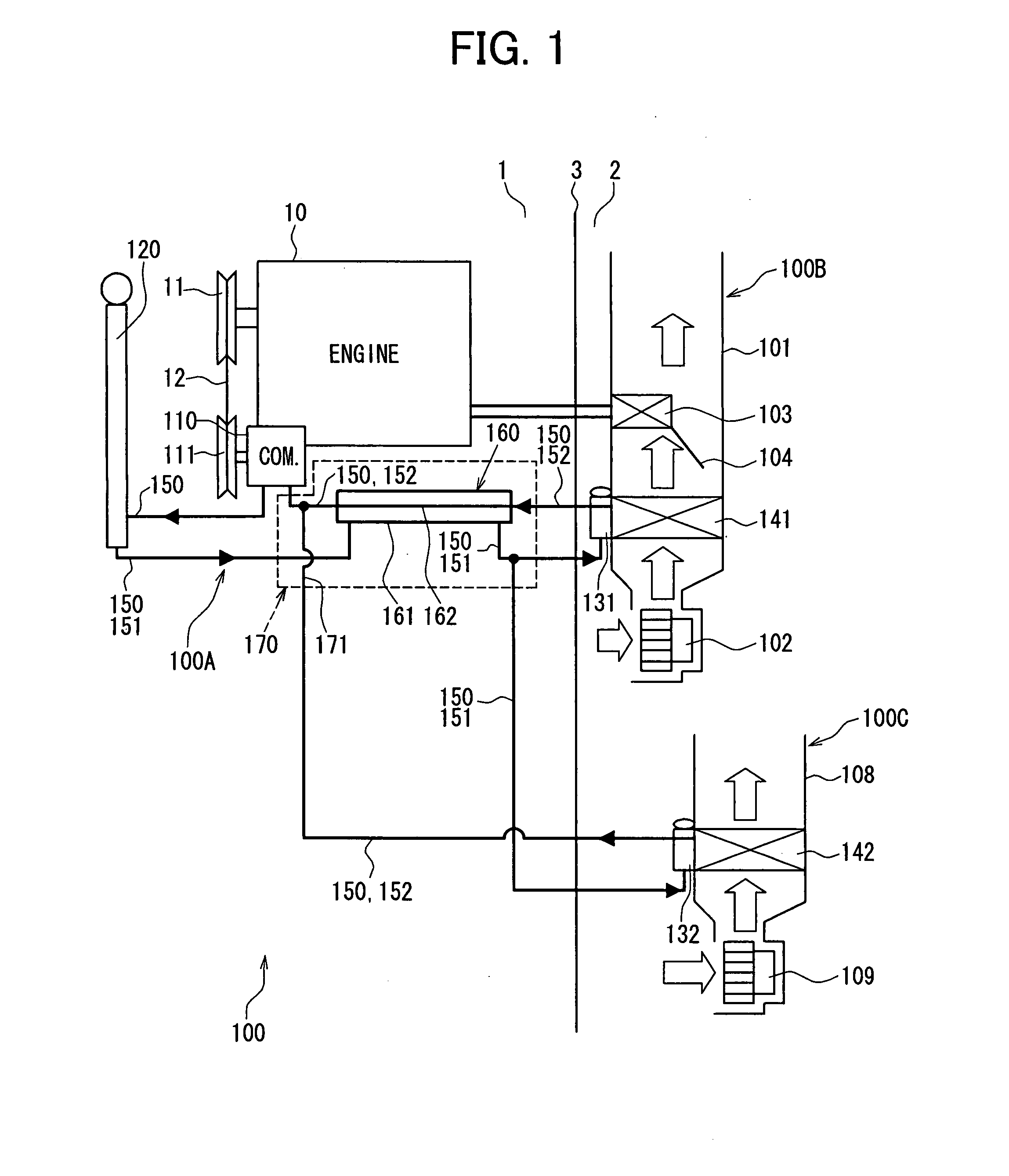 Piping structure with inner heat exchanger and refrigeration cycle device having the same