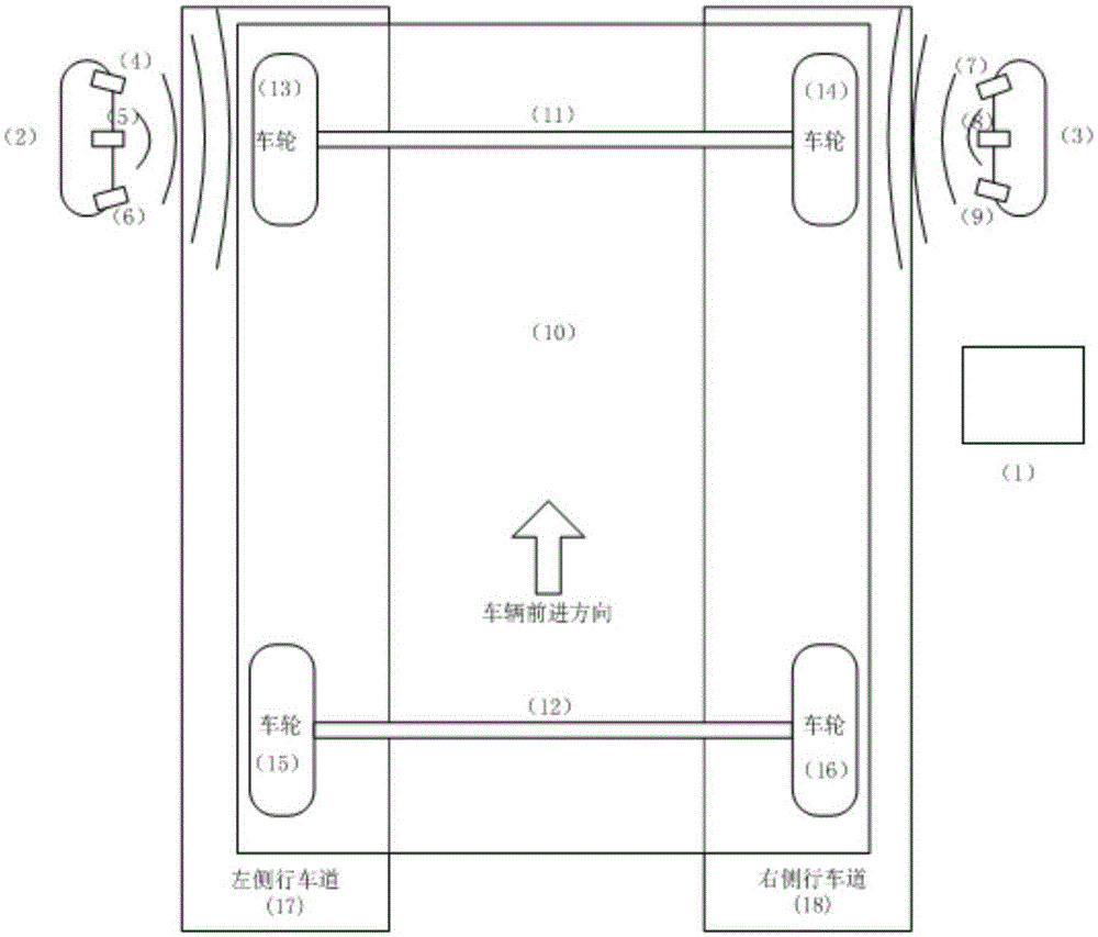 Device and method for detecting vehicle tyre camber angle and toe-in angle