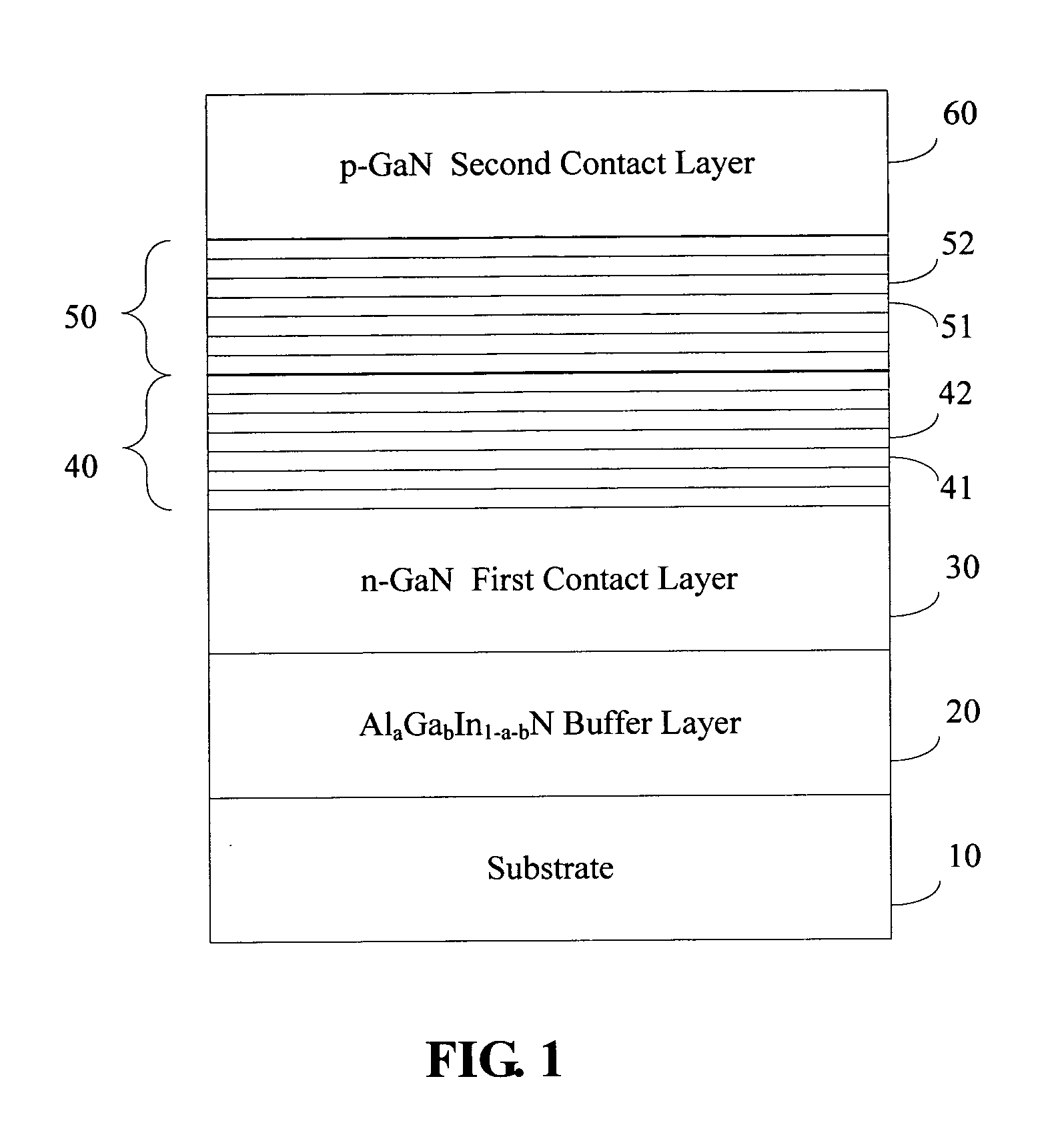 Nitride based MQW light emitting diode having carrier supply layer