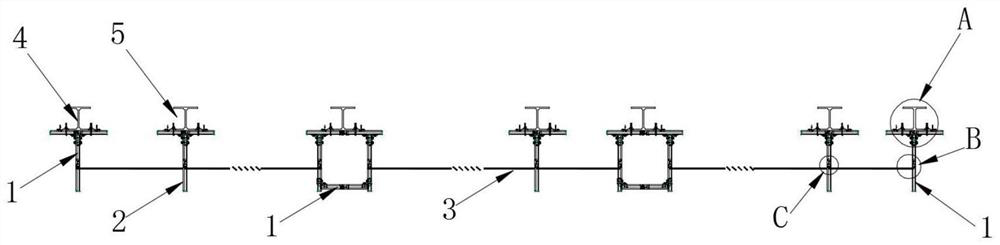 Life line for workshop high-altitude operation and installation method