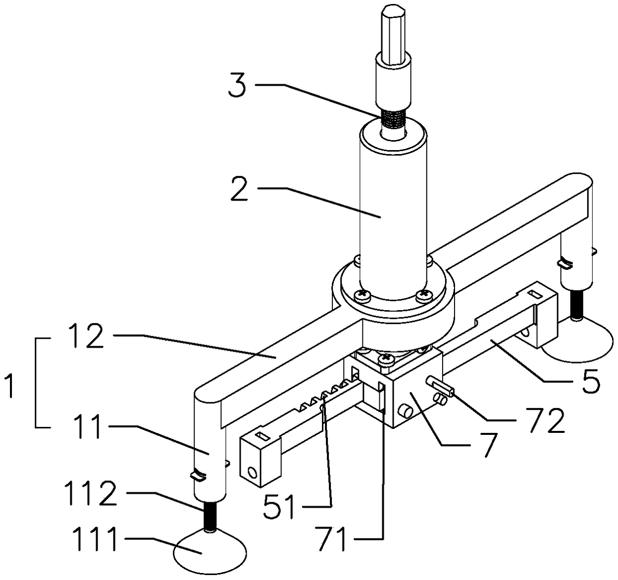 Trepanning device used for copper bar insulation sleeve and use method thereof