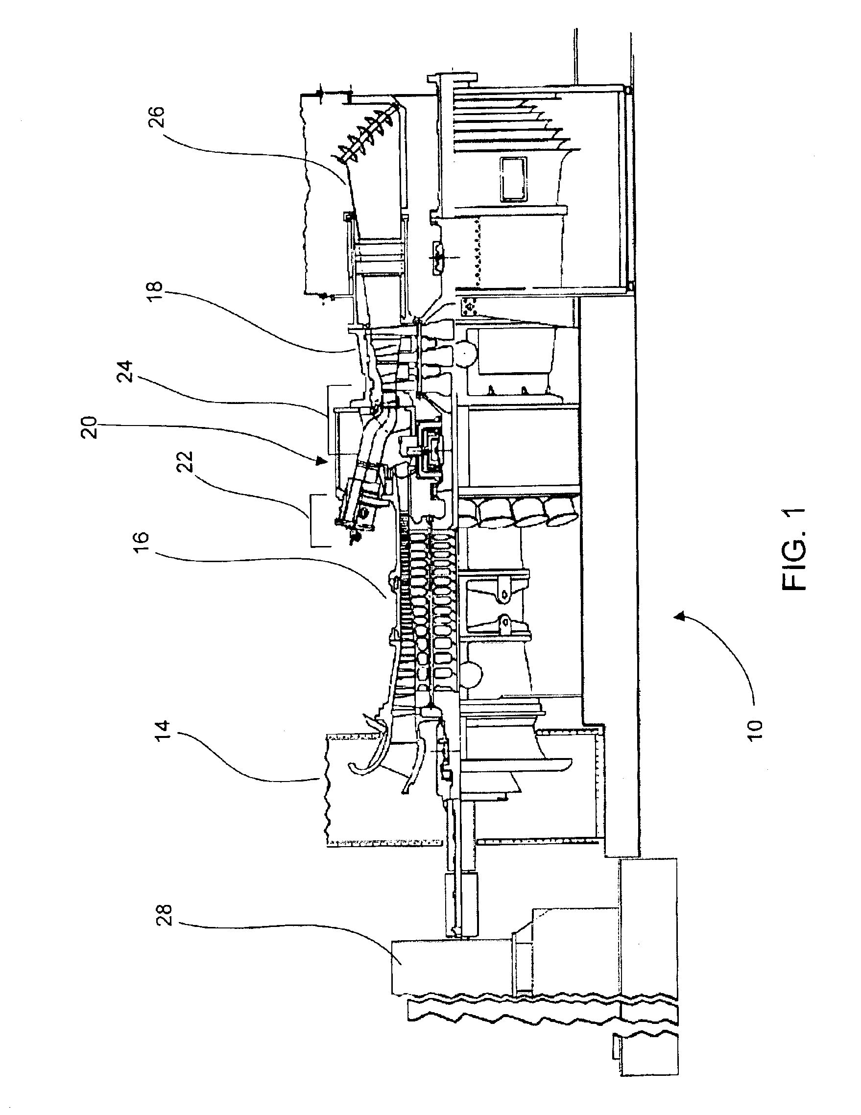 Turbine containing system and an injector therefor