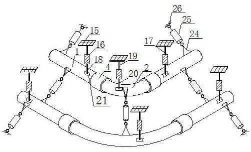 Structure and construction method of prefabricated oil and gas multiphase transportation flat cavity intelligent insulation pipeline