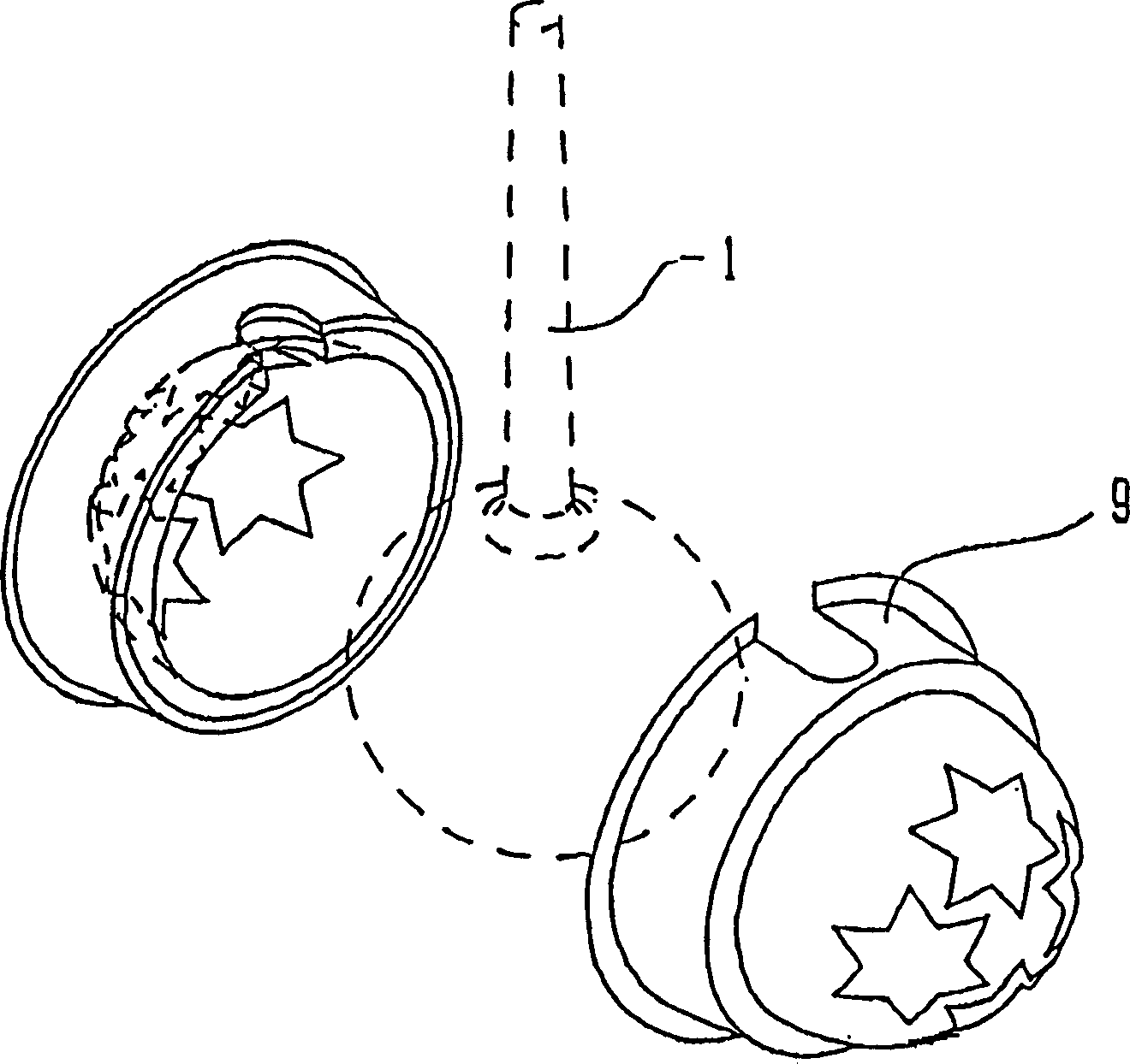 Manufacturing process of Christmas tree decorations and racks for their fixing during this process