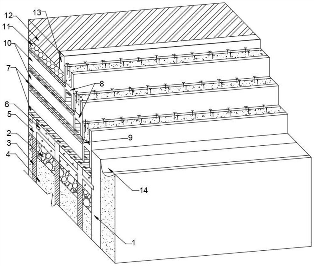 Soft soil roadbed structure system and construction method