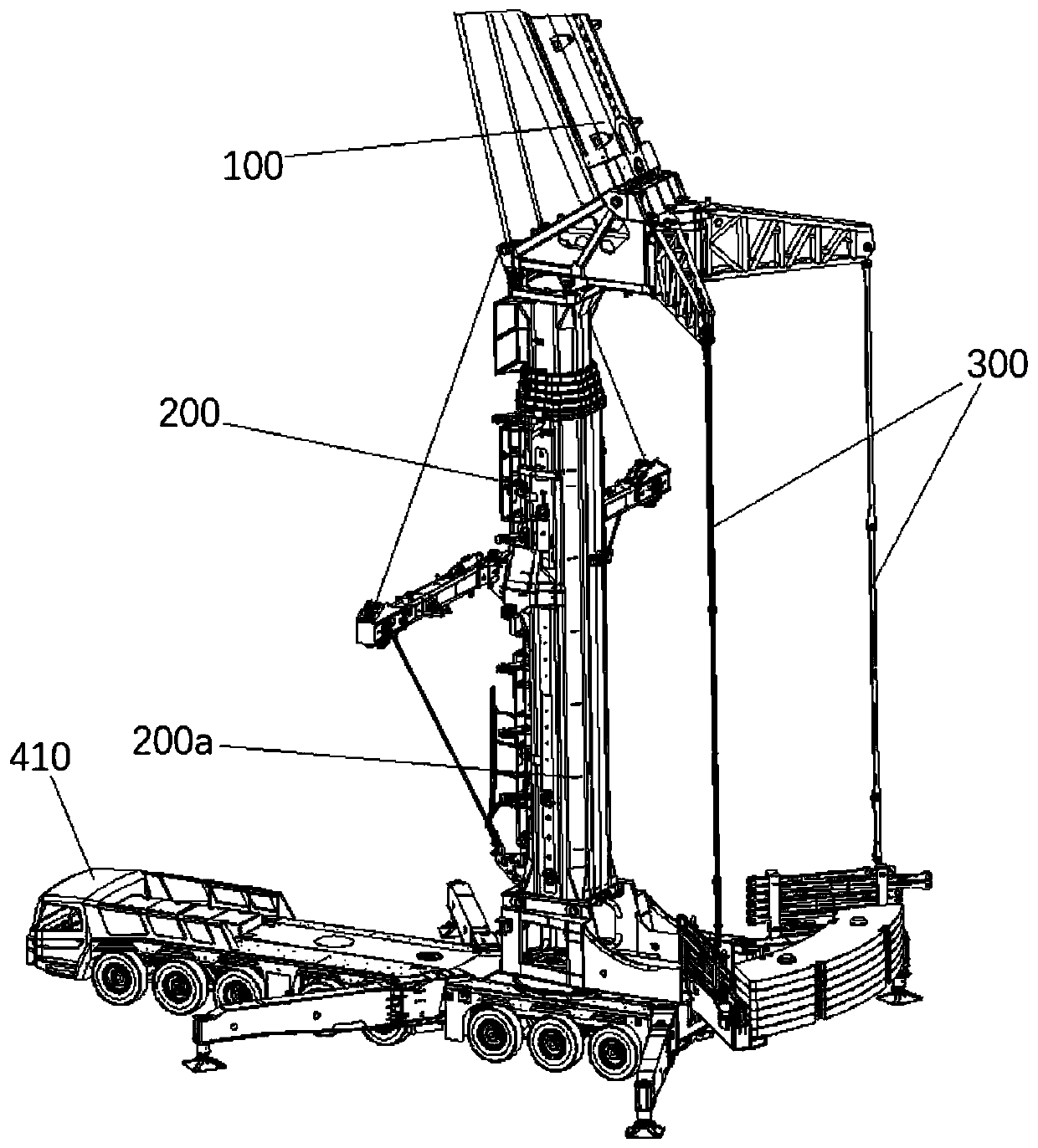 Column assembly of crane and crane