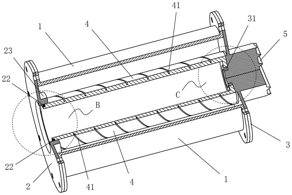 Vehicle spiral progressive cutting impact energy dissipation method and device