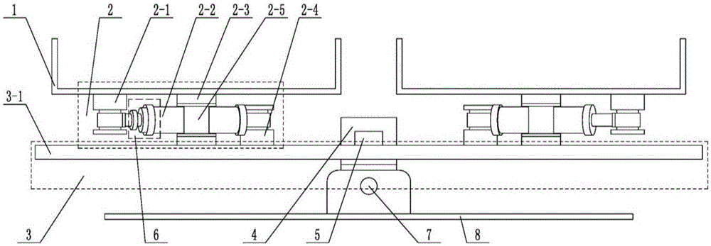 Automatic balancing method of parallel type mining crusher discharge port material receiving tray
