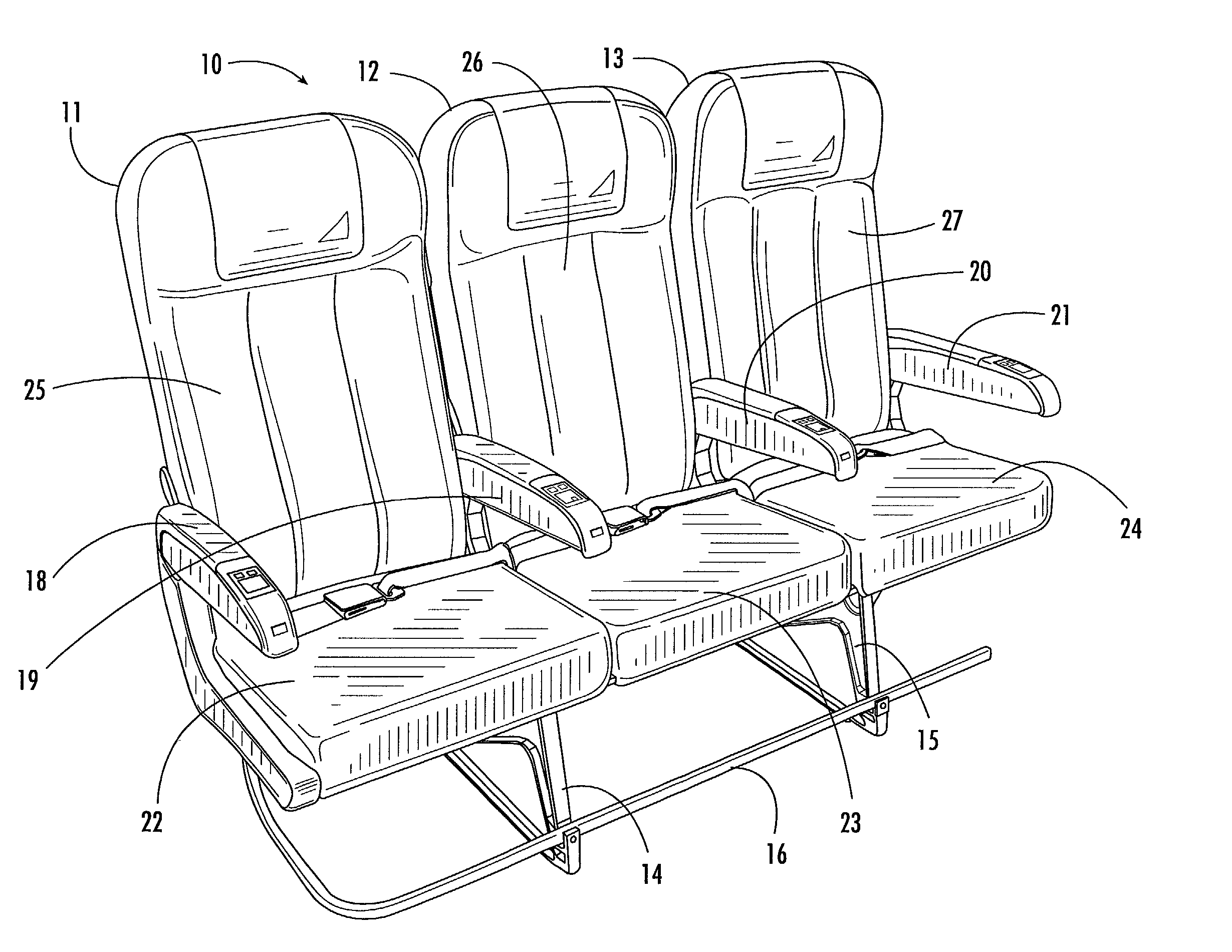 Passenger seat with low profile seat back recline locking assembly