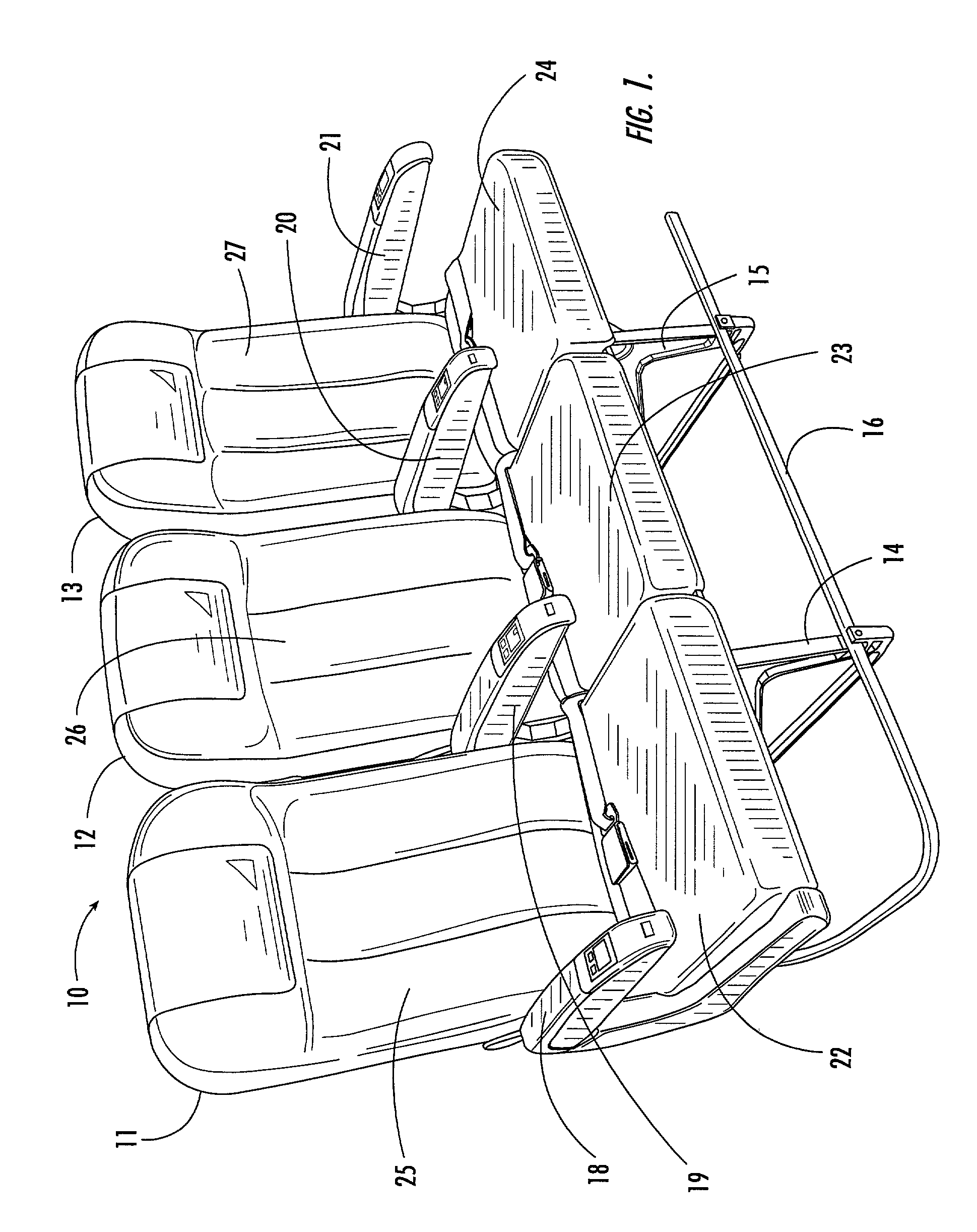 Passenger seat with low profile seat back recline locking assembly