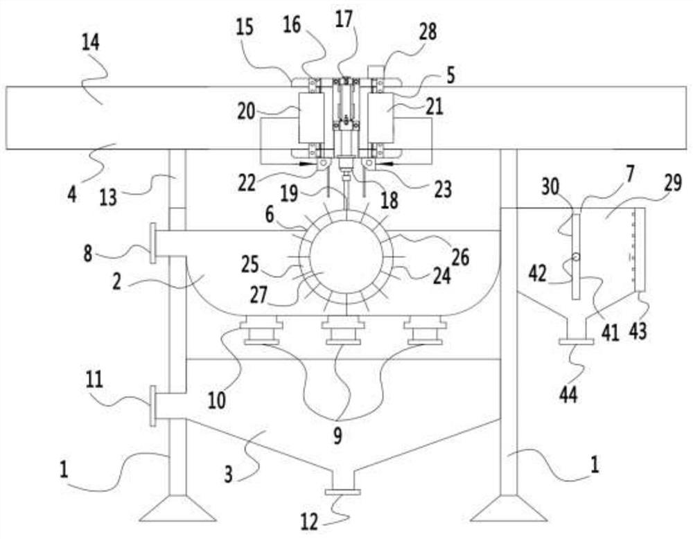 A multi-point well water coagulation and settlement device based on micro-magnetic coagulation technology