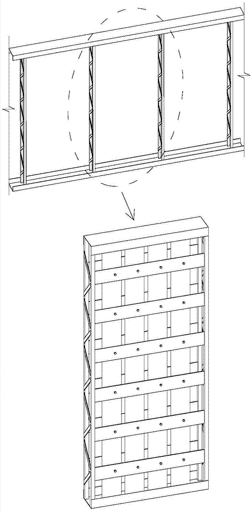 Assembly type lightweight hollow tube wall and construction method