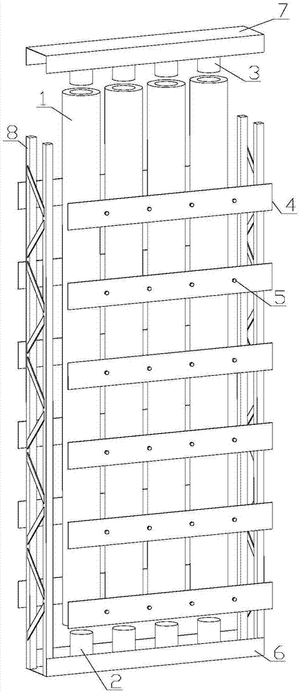 Assembly type lightweight hollow tube wall and construction method