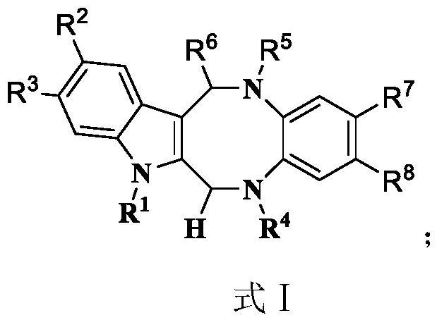 Indole eight-membered middle-ring compound and preparation method thereof