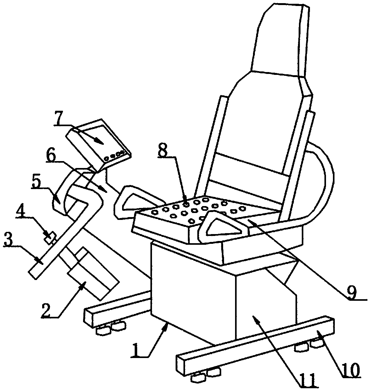 Lower limb nursing massaging apparatus for neurology department