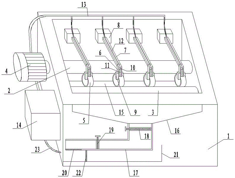 Cleaning device for speed reducer bearing inner rings