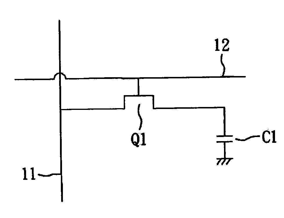 Active-matrix type display device and an electronic apparatus having the same