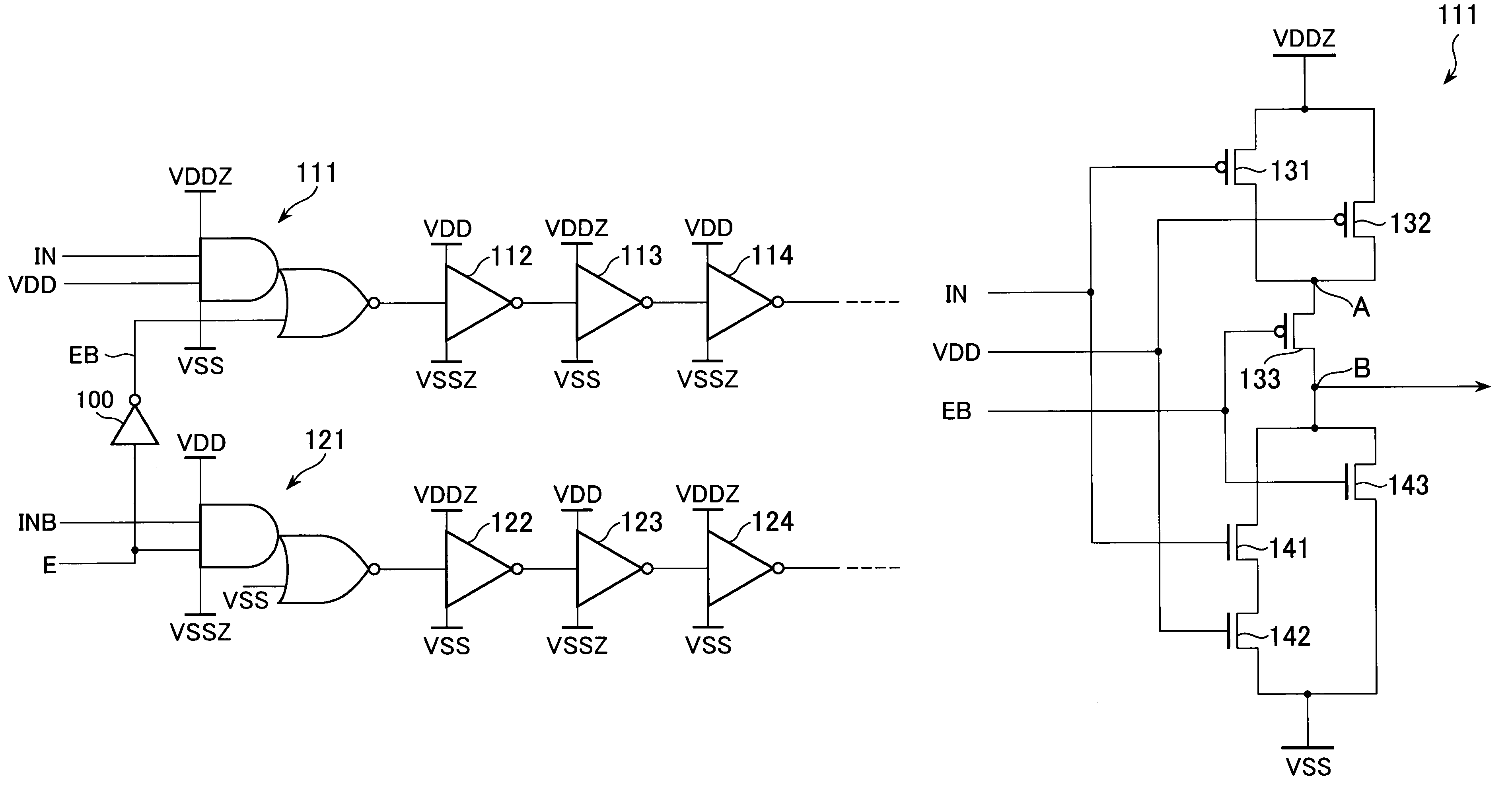 Semiconductor device having a pseudo power supply wiring