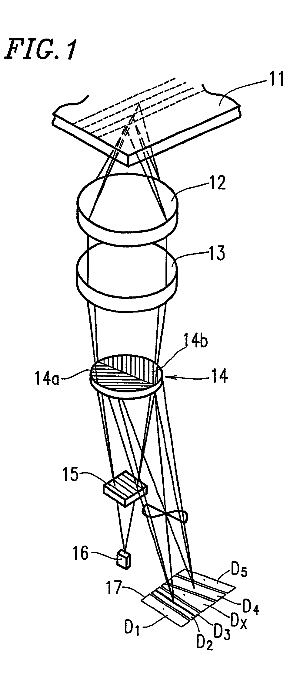Optical pickup system with light receiving portion