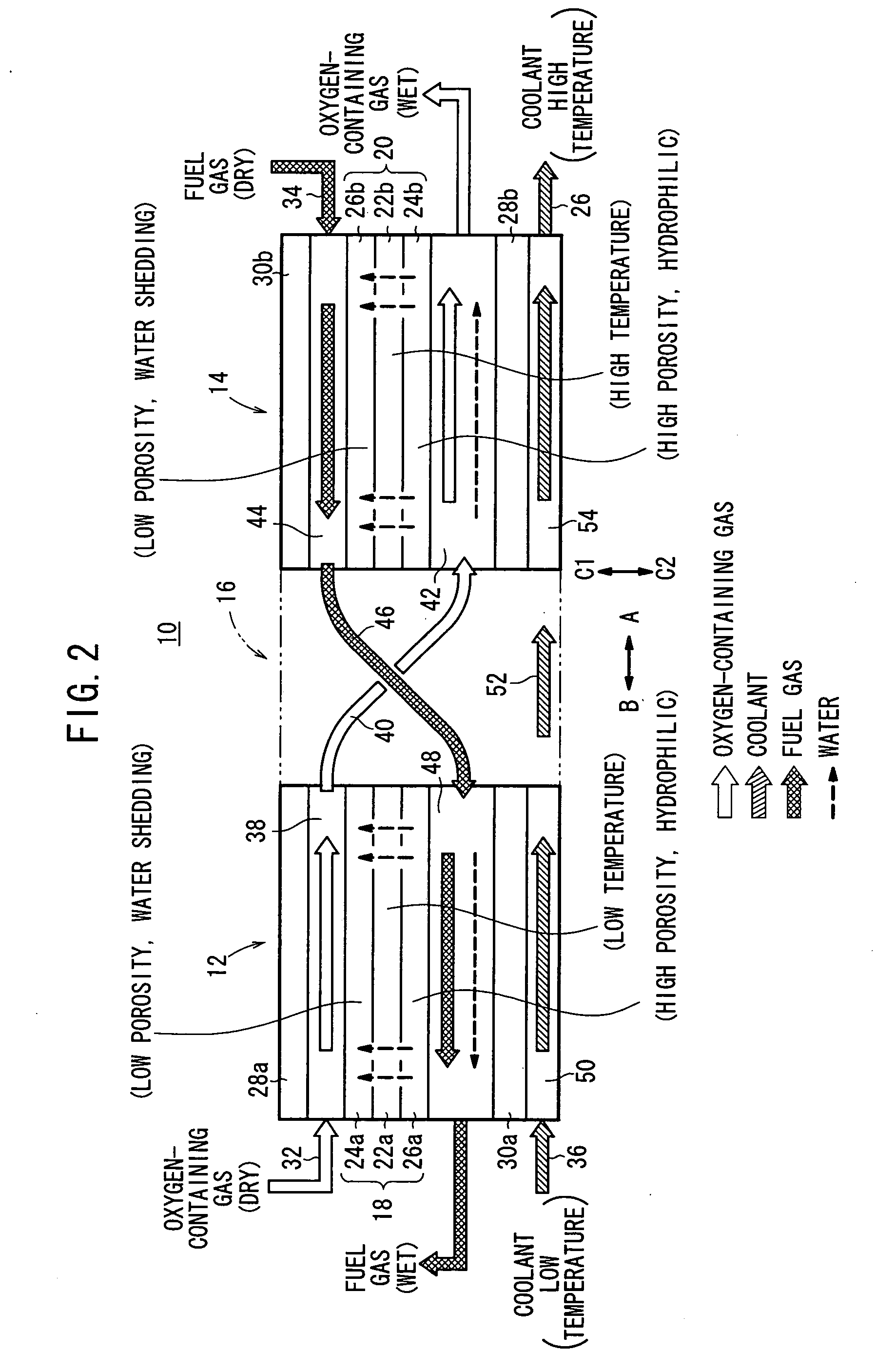 Solid high polymer type cell assembly