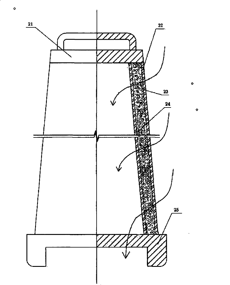 Stack core of water-cooling double-section breeding nuclear reactor as well as nuclear reactor using the same