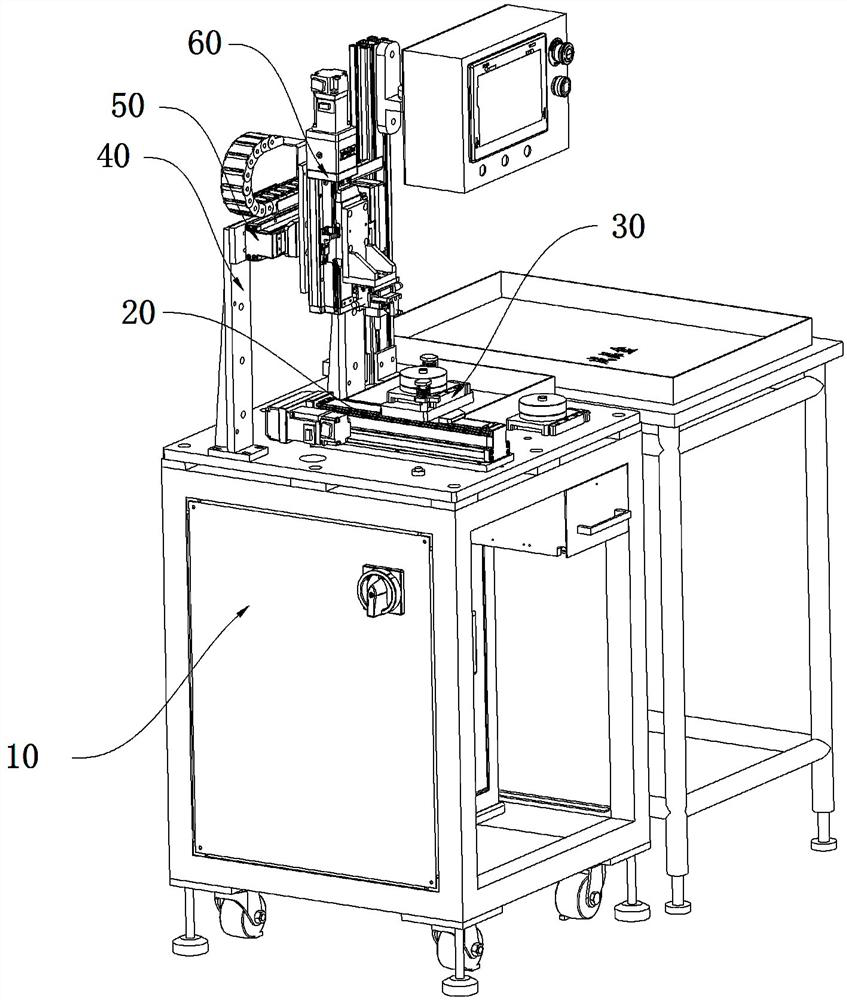 Riveting assembly and connector contact riveting device