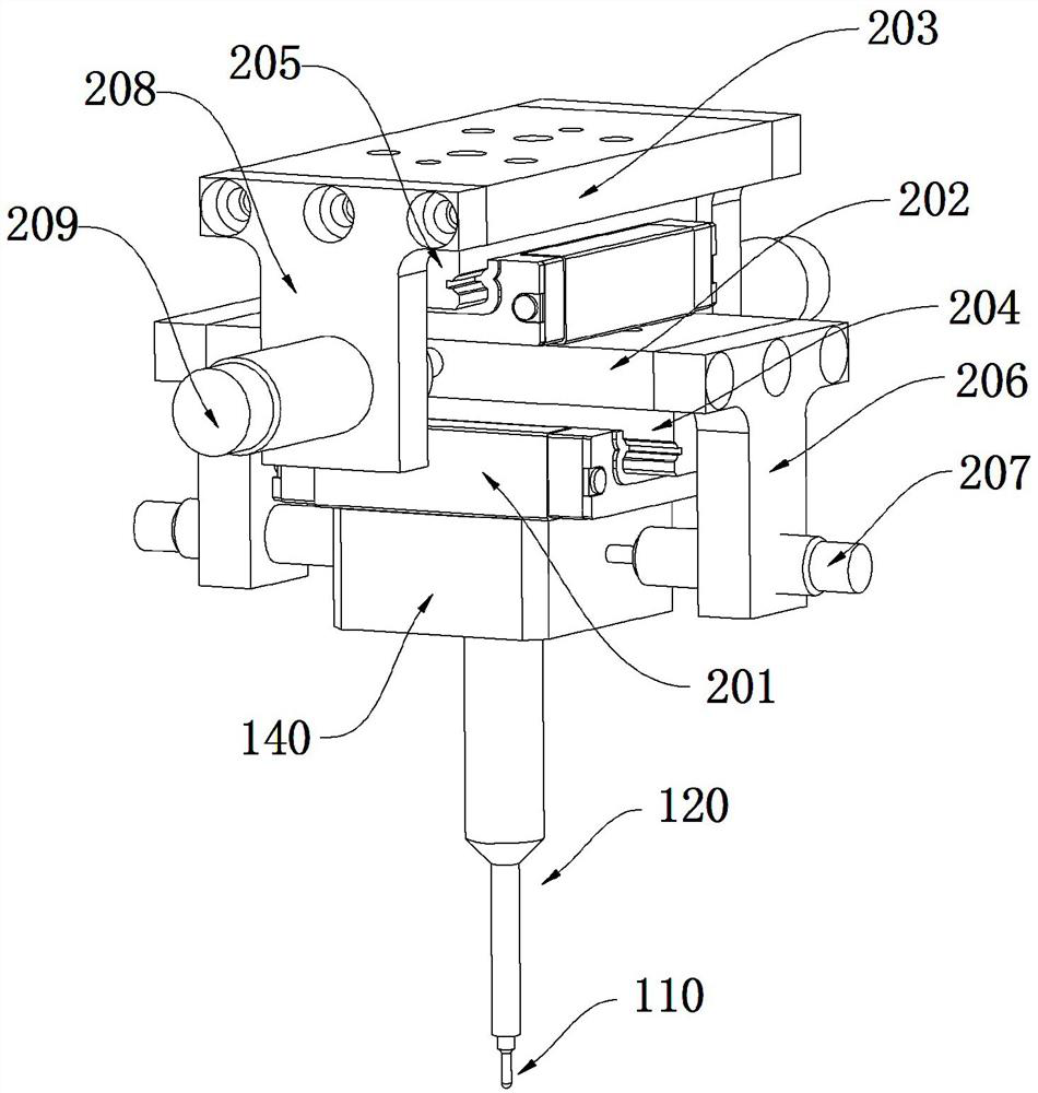 Riveting assembly and connector contact riveting device