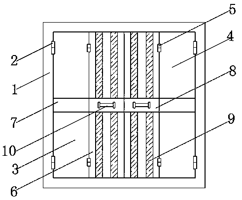 Landing door for construction hoist