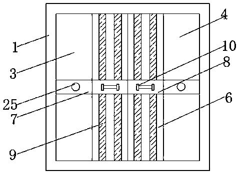 Landing door for construction hoist