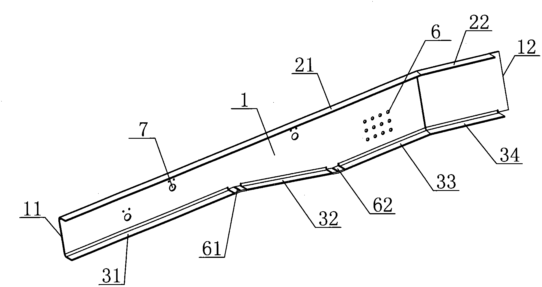 Process for manufacturing integral chassis towing beam for railway passenger vehicle