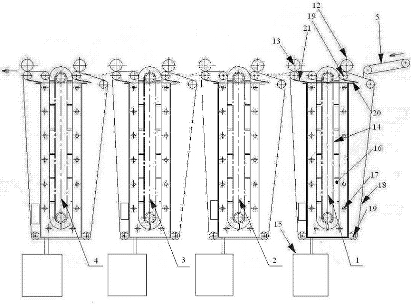 Automatic production equipment and process for finishing after bast fiber degumming