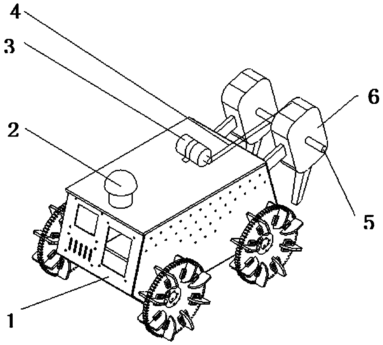 Rice direct seeding device and method based on intelligent robot