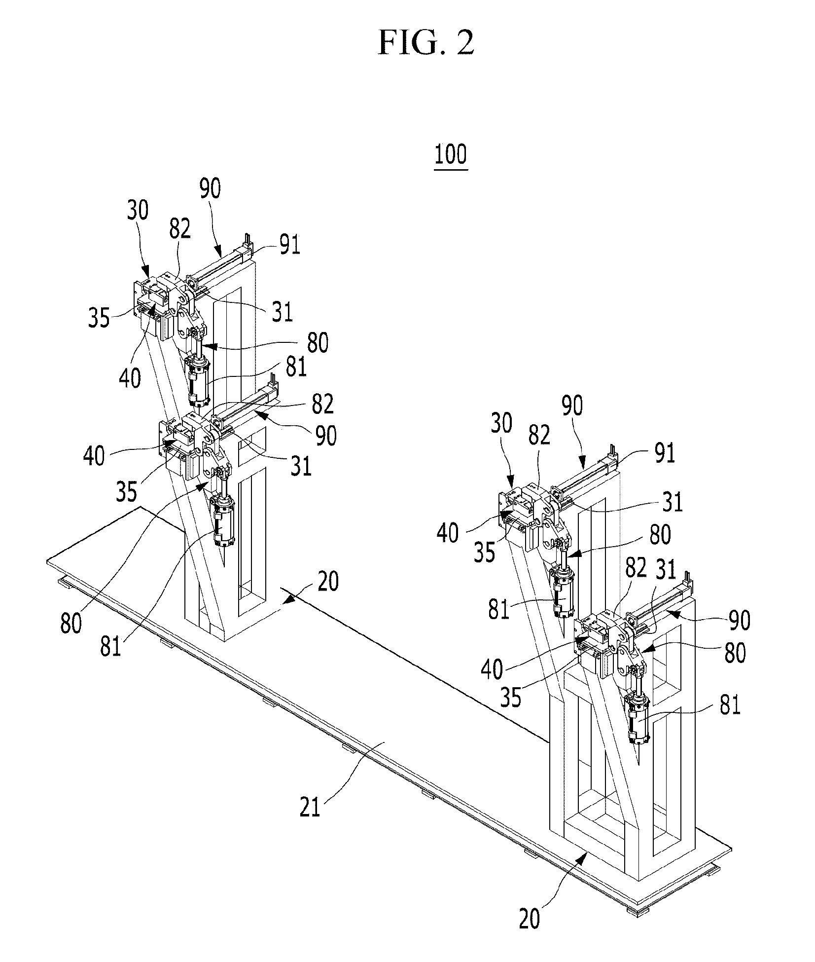 Side positioning device for a system for assembling vehicle body panels