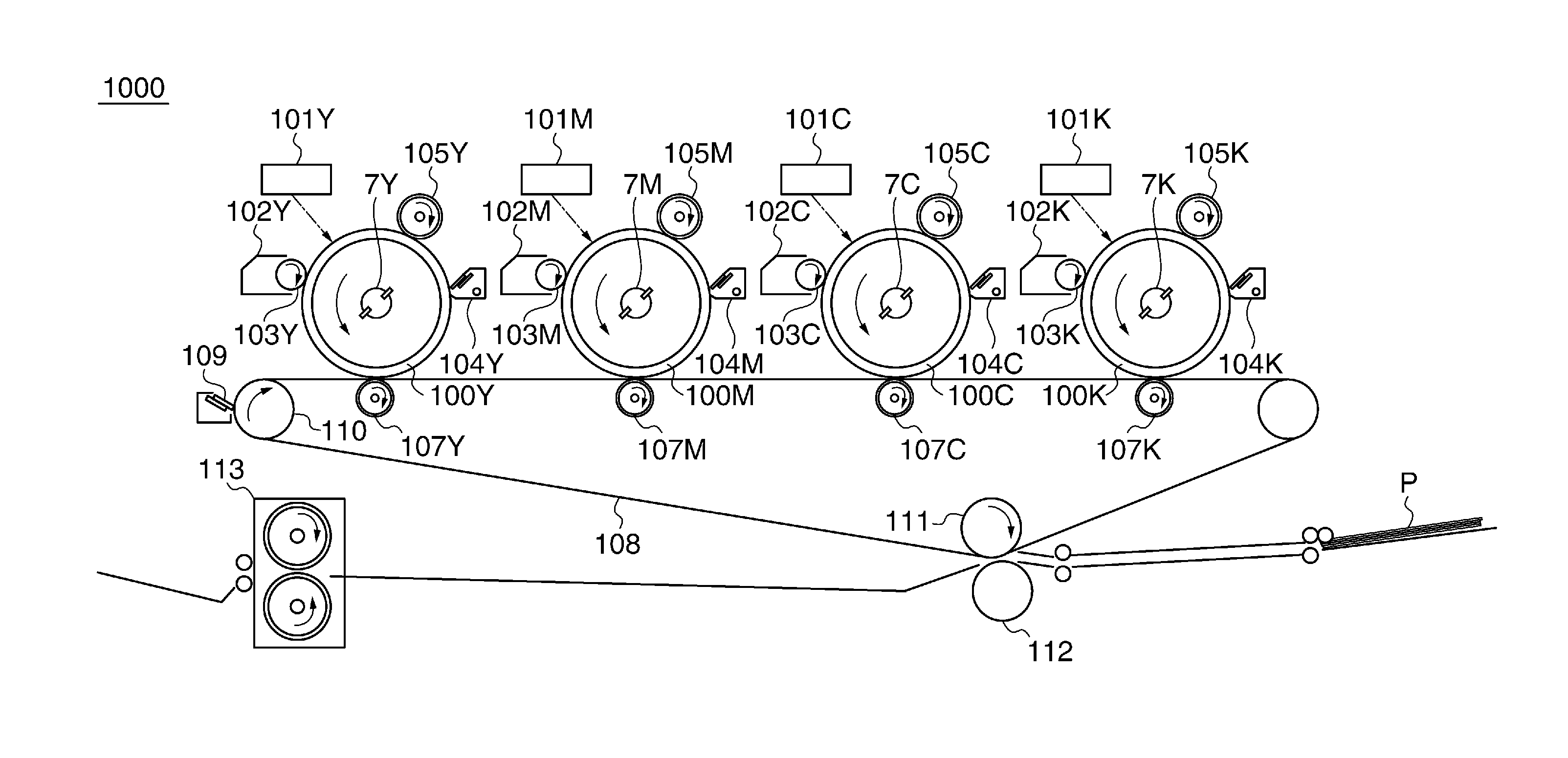 Image forming apparatus that suppresses occurrence of color shift in images and method of controlling the same