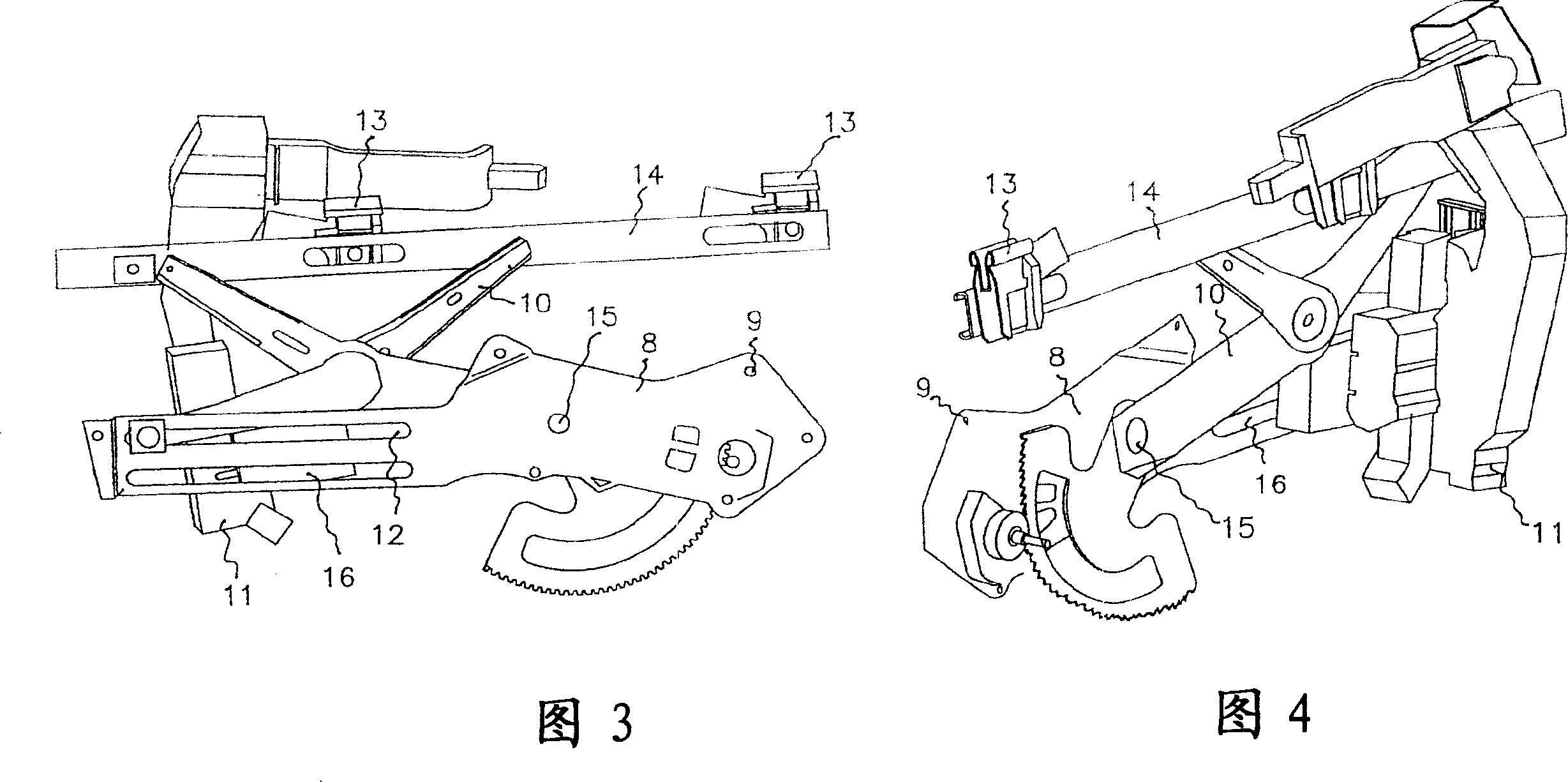 Door module for motor vehicles comprising a window regulator with lever