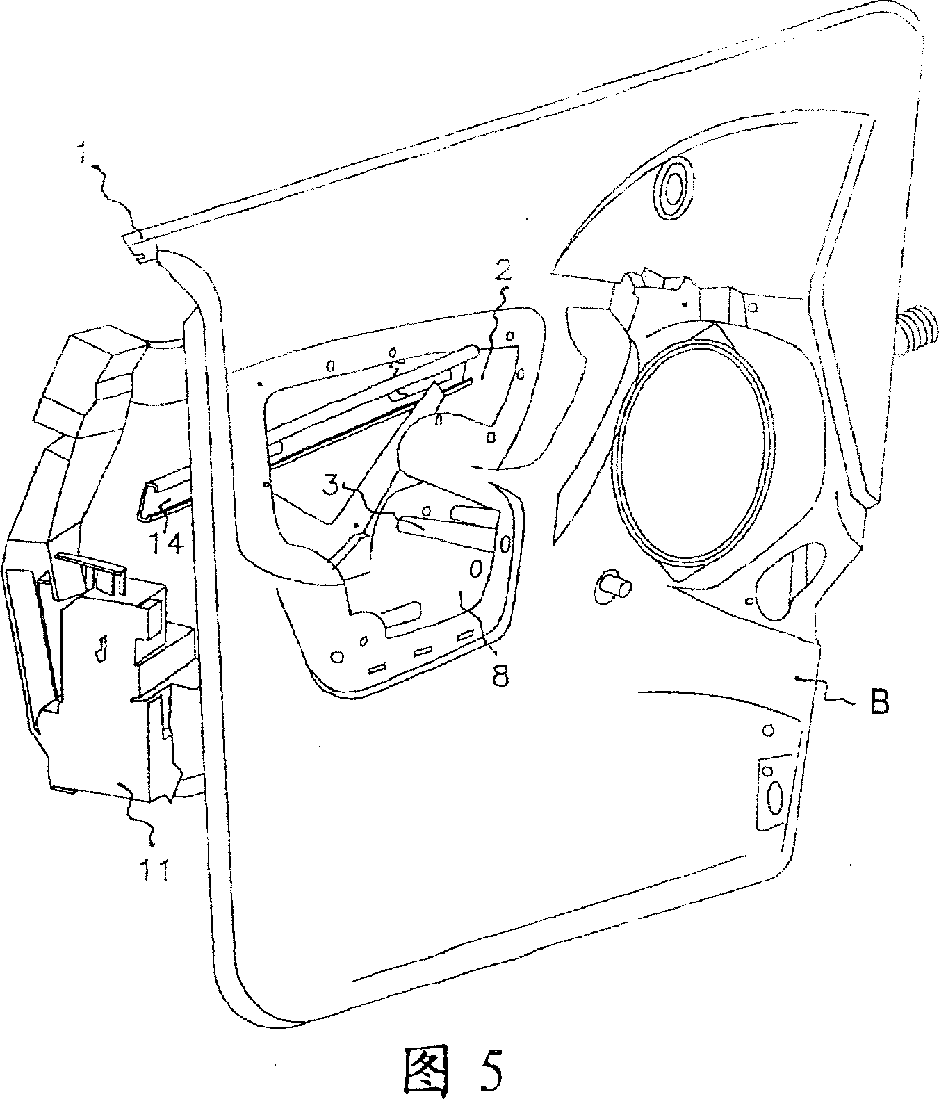 Door module for motor vehicles comprising a window regulator with lever