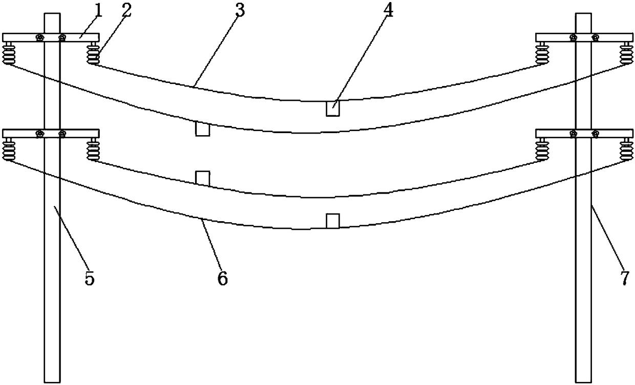 A solid-phase line span central lightning strike flashover arc extinguishing arrester