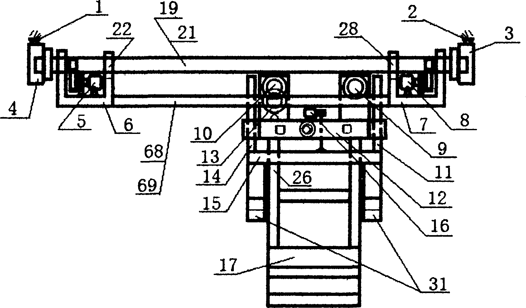 Automatic van-type car rear door hanging and mounting system