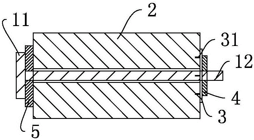 Rubber water stopping plug and construction method for plugging and stopping water of opposite-pull bolt hole of underground outer wall template