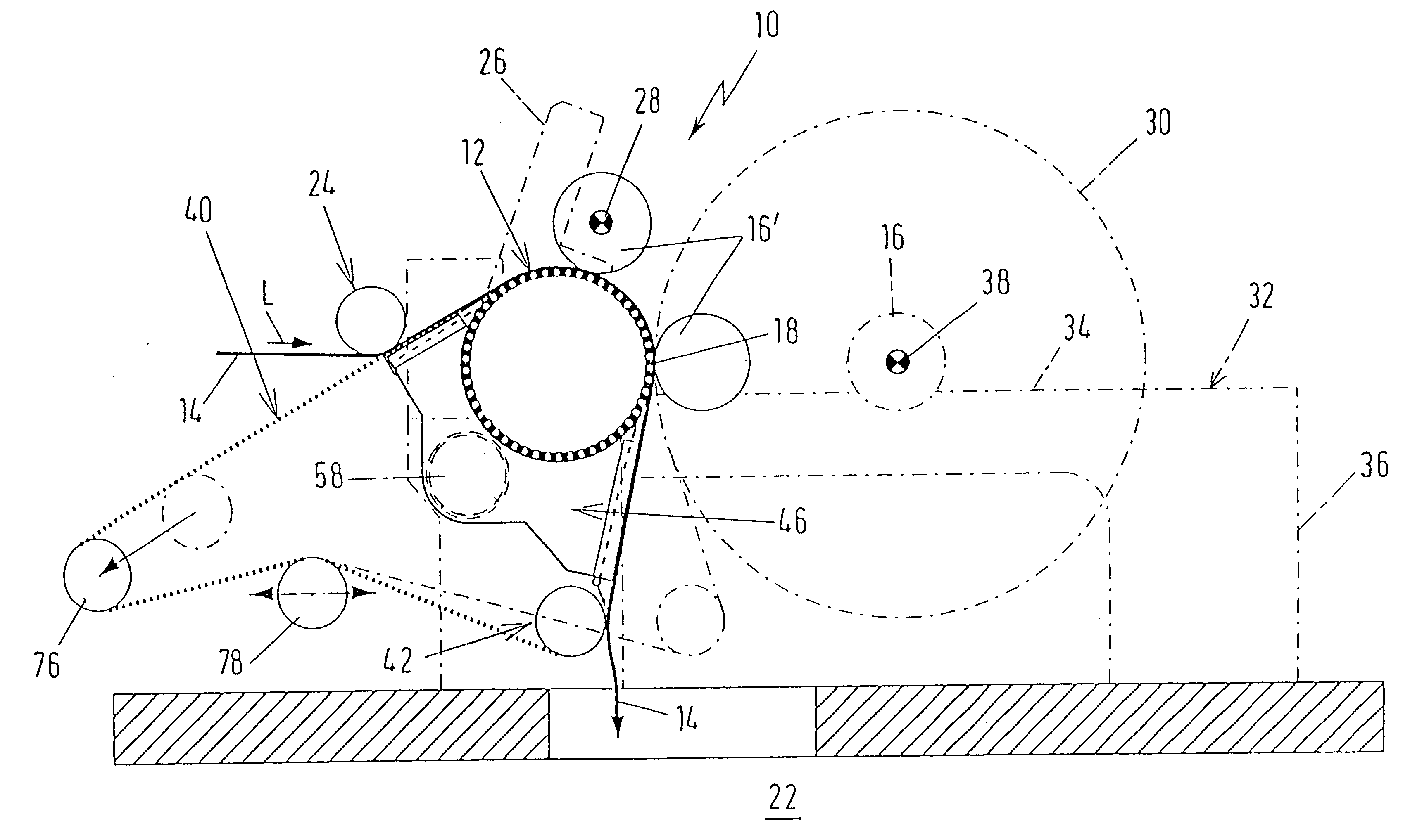 Winding device and method for winding web material