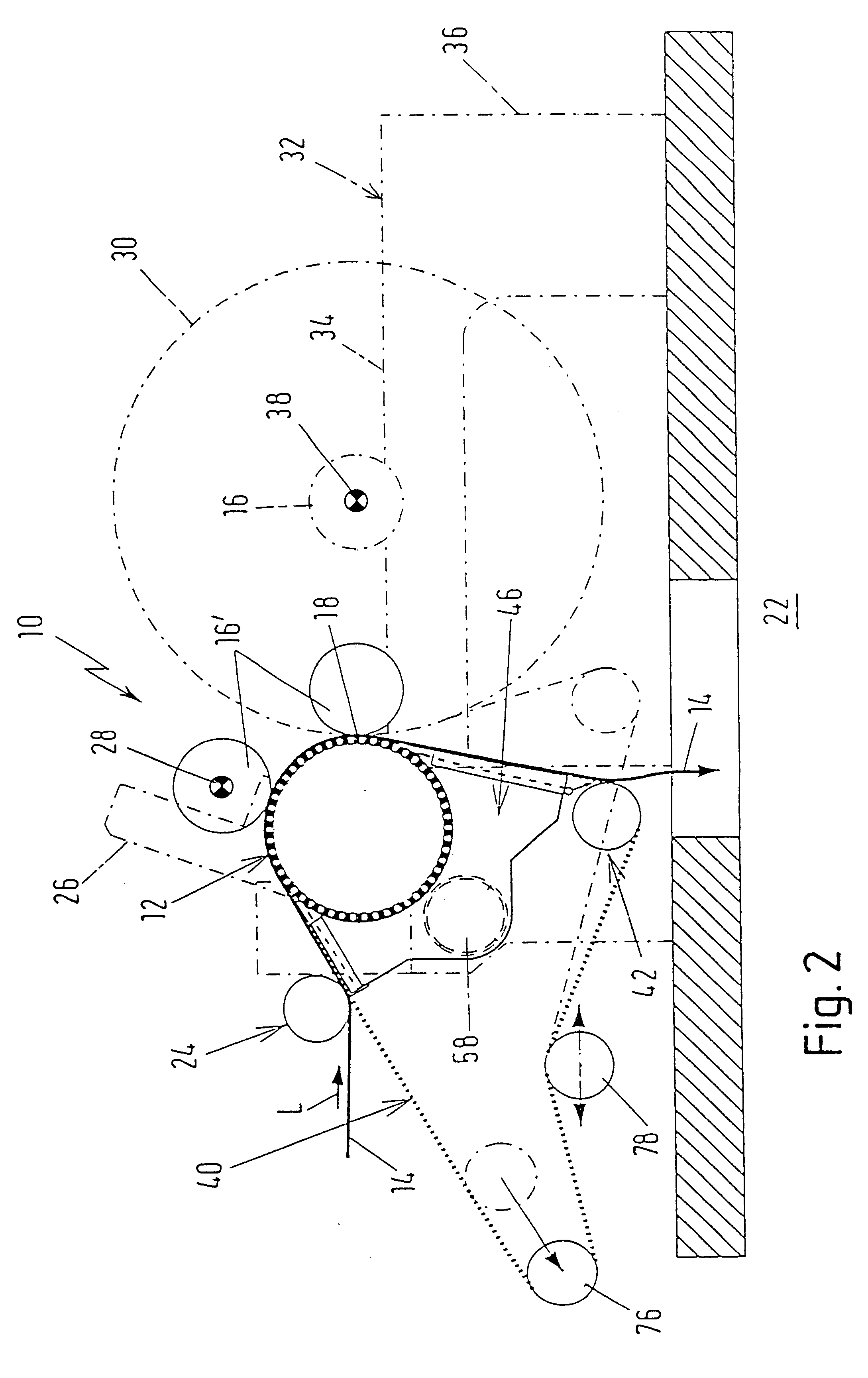 Winding device and method for winding web material