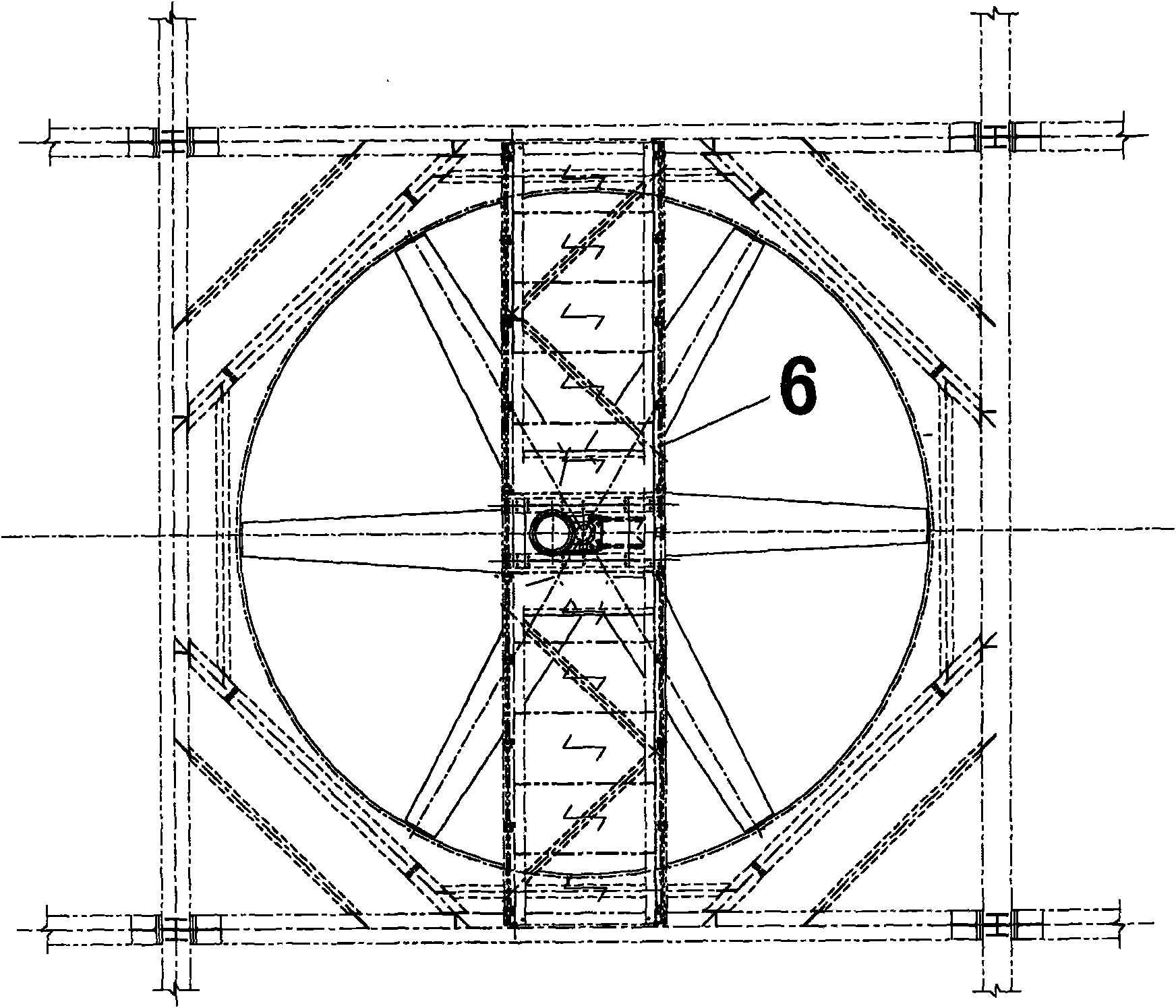 Optimal design method for draught fan bridge of air cooling system in thermal power station